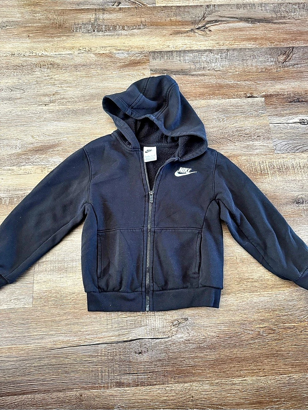 Nike Full-Zip Fleece Hoodie Boys Large Black Full-Zip Hoodie